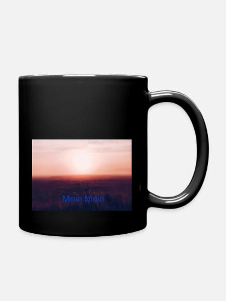 Moin Moin - Tasse einfarbig - Schwarz
