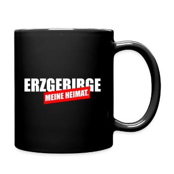 Erzgebirge meine Heimat - Tasse einfarbig - Schwarz - Rechts