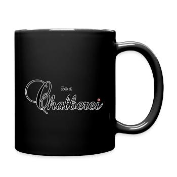 Chalberei, ...eso e - Tasse einfarbig - Schwarz - Rechts