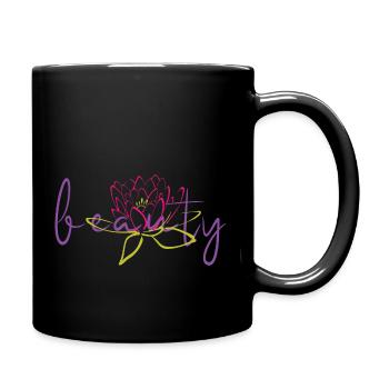 beauty - Tasse einfarbig - Schwarz - Rechts