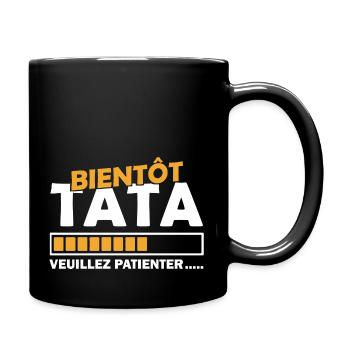 bientôt tata / future tata d'amour - Mug uni - noir - Droite