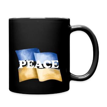 frieden ukraine peace botschaft support Politik - Tasse einfarbig - Schwarz - Rechts