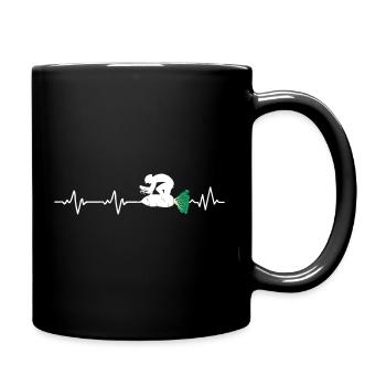 Fahrrad Rettich Herzschlag Rennrad Sport Radi Cool - Tasse einfarbig - Schwarz - Rechts