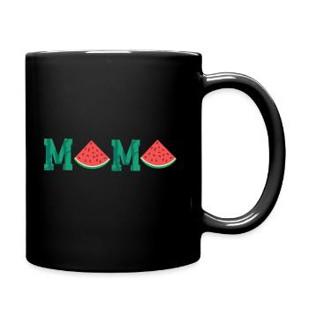 Watermelon Mama - Tasse einfarbig - Schwarz - Rechts