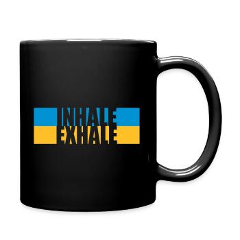 Inspirez expirez Yoga citation - Mug uni - noir - Droite