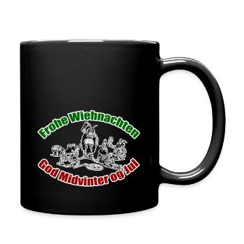 Frohe Wiehnachten - Tasse einfarbig - Schwarz - Rechts