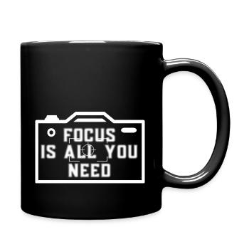 Focus Is All You Need - Tasse einfarbig - Schwarz - Rechts