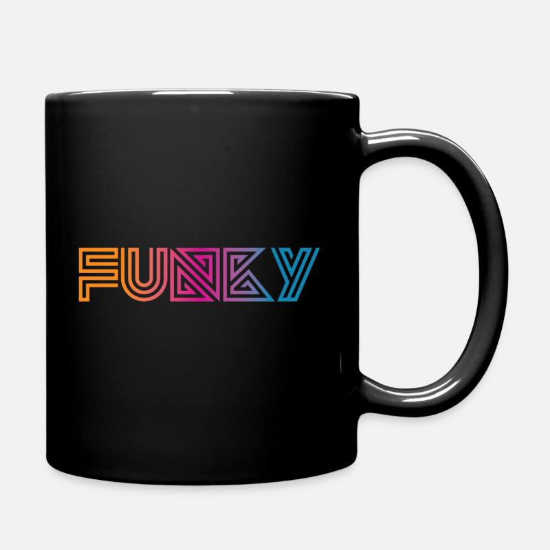 Funky Vintage - Tasse einfarbig - Schwarz