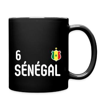 équipe football Sénégal - Mug uni - noir - Droite