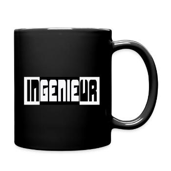 Ingenieur Genie Maschinenbauer - Tasse einfarbig - Schwarz - Rechts