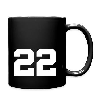Anzahl 22 - Tasse einfarbig - Schwarz - Rechts