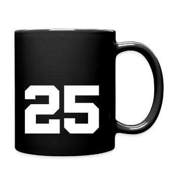 Anzahl 25 - Tasse einfarbig - Schwarz - Rechts