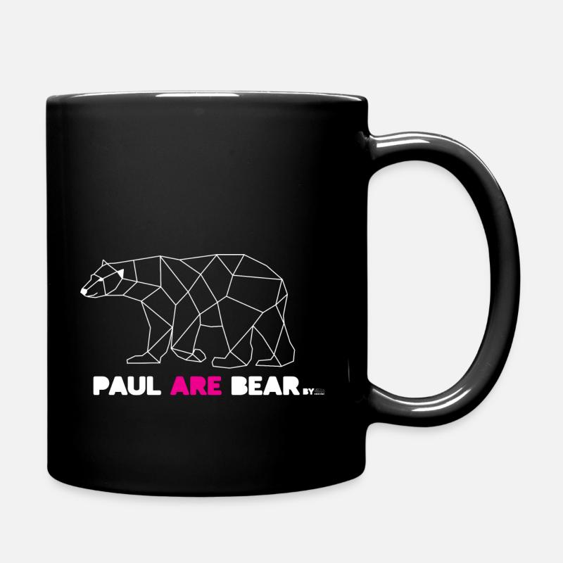 Paul are bear white "polar bear" By RHINOFEROS - Mug uni - noir