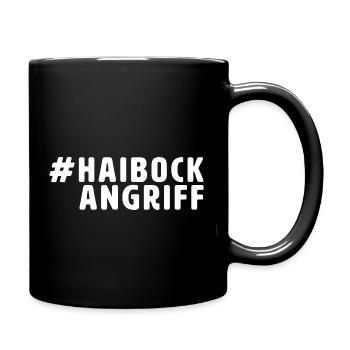 #haibockangriff - Tasse einfarbig - Schwarz - Rechts