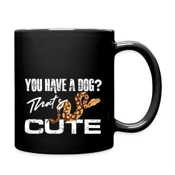 Vous avez un chien mignon - Herpétologie - Mug uni - noir - Droite