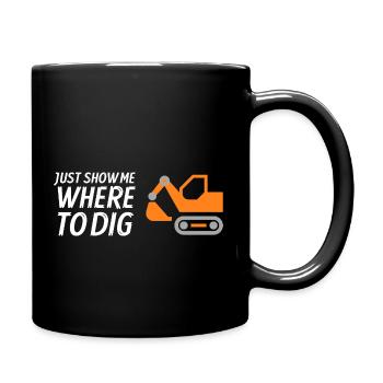 T-shirt pour opérateur d’excavatrice, ouvrier excavatrice - Mug uni - noir - Droite