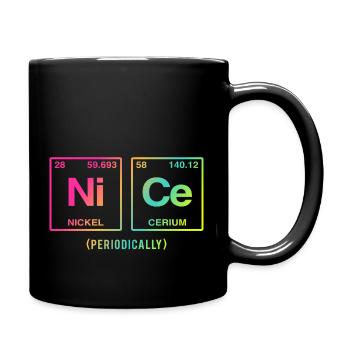 NICE with elements of the periodic table - Full Colour Mug - black - Right