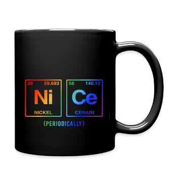 NICE (periodically) - Periodic table LGBTQ - Full Colour Mug - black - Right