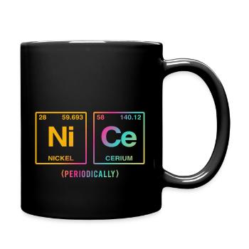 NICE with elements of the periodic table - Full Colour Mug - black - Right