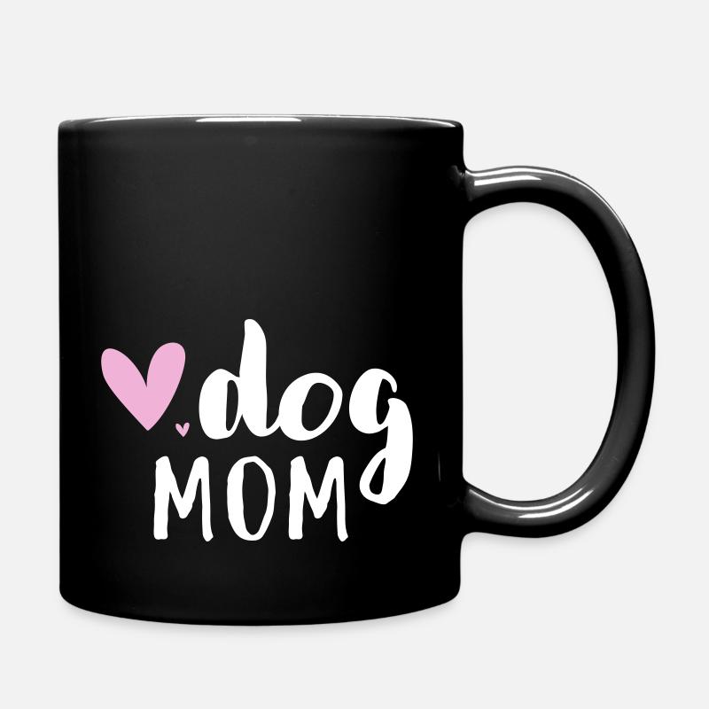 Dog Mom/Hundemama - Tasse einfarbig - Schwarz