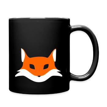 fox head - Full Colour Mug - black - Right