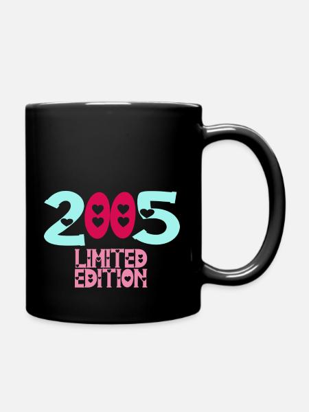 18 years vintage 2005 retro 18th birthday - Full Colour Mug - black