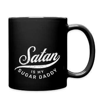 Satan est mon Sugar Daddy Ironie Sarcasme Dire - Mug uni - noir - Droite