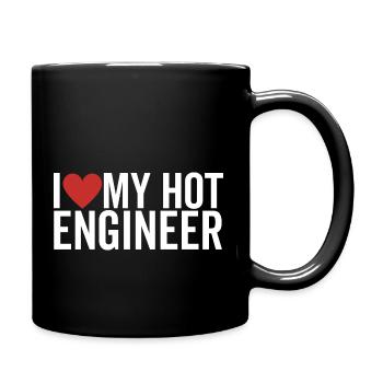I Love My Hot Engineer - Full Colour Mug - black - Right