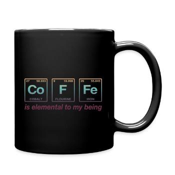 COFFEE - with elements of the persiode system - Full Colour Mug - black - Right