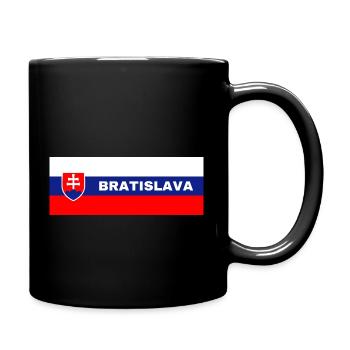 Bratislava dans le drapeau slovaque - Mug uni - noir - Droite