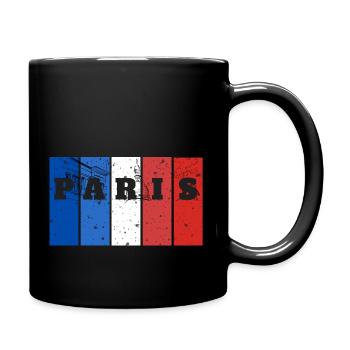 Stadt Paris - Tasse einfarbig - Schwarz - Rechts