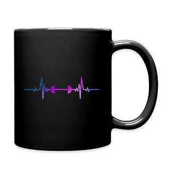 Gewichtheben Space Heartbeat Für Gewichtheber - Tasse einfarbig - Schwarz - Rechts