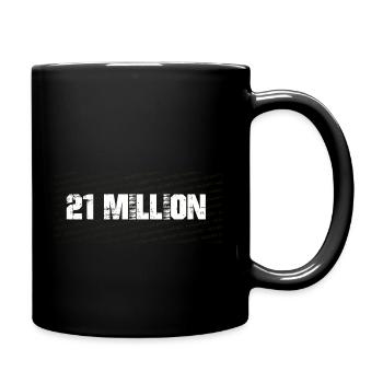 21 Million Bitcoin Orange Pill - Tasse einfarbig - Schwarz - Rechts