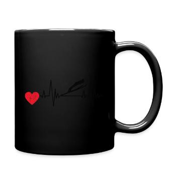 Skispringer Wintersport Skisprung Ski Skifliegen - Tasse einfarbig - Schwarz - Rechts