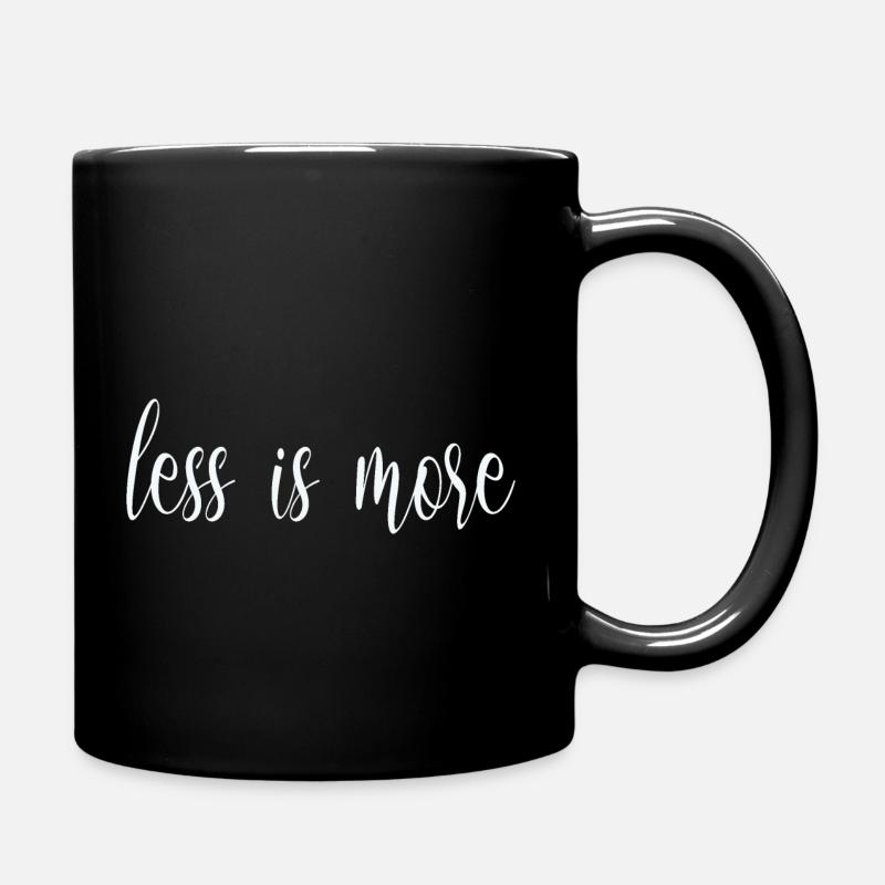 less is more - Full Colour Mug - black
