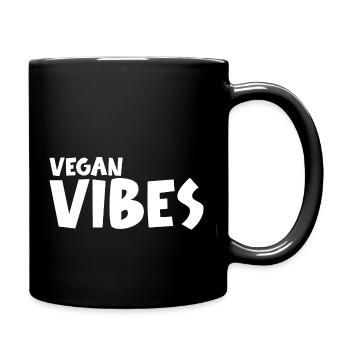 Vegan Geschenksidee für Veganer - Tasse einfarbig - Schwarz - Rechts
