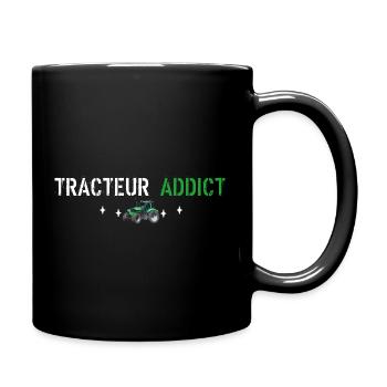 Traktor-Süchtiger - Tasse einfarbig - Schwarz - Rechts