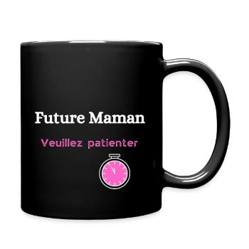 Attendez votre bébé en toute sérénité. - Mug uni - noir - Droite