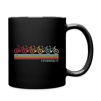 Cycologist ... Mountain Biking - Tasse einfarbig - Schwarz - Rechts