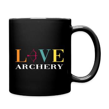 Archery archer bow and arrow target - Full Colour Mug - black - Right