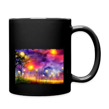 Sternennacht - Tasse einfarbig - Schwarz - Rechts