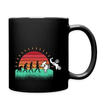 Motorrad Motocross - Tasse einfarbig - Schwarz - Rechts