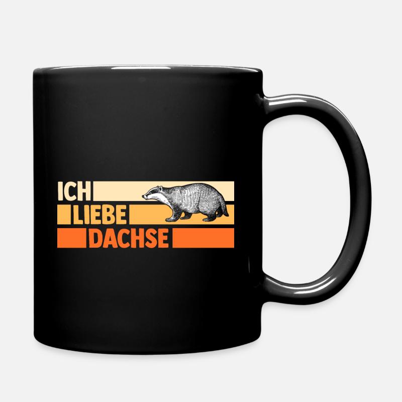 Tiermotiv Dachs - Tasse einfarbig - Schwarz