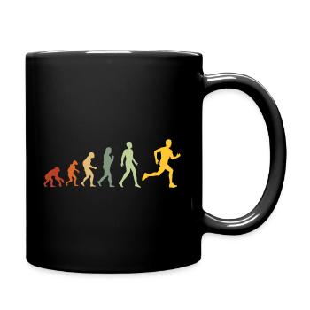 Evolution to triathlon - Running Evolution - Full Colour Mug - black - Right