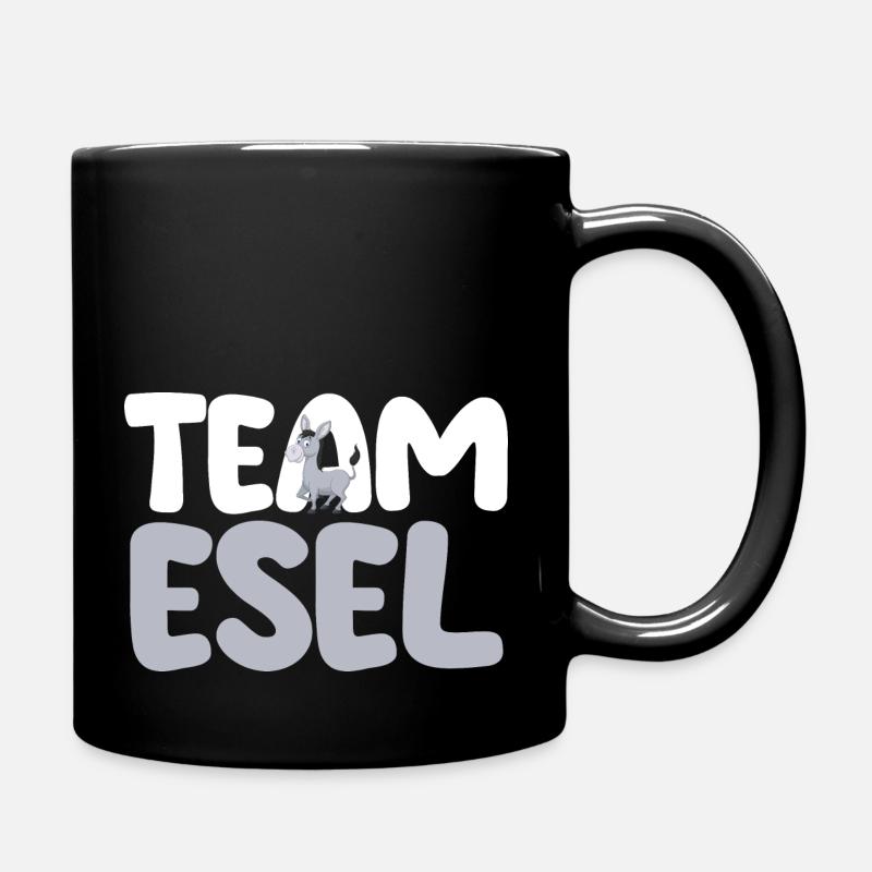 Esel - Tasse einfarbig - Schwarz