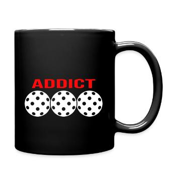 Floorball Unihockey FLOORBALL-addict Floorballer - Tasse einfarbig - Schwarz - Rechts