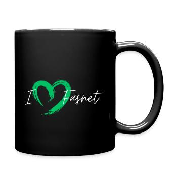 I love Fasnet Grün - Tasse einfarbig - Schwarz - Rechts