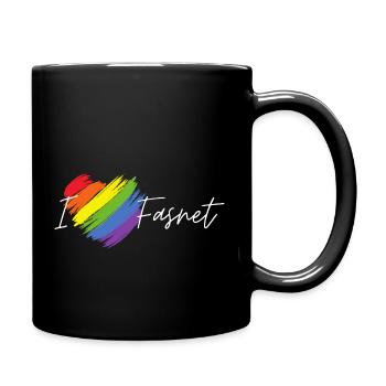 I love Fasnet Rainbow - Tasse einfarbig - Schwarz - Rechts