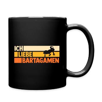 Reptilien Bartagame Bartagamen - Tasse einfarbig - Schwarz - Rechts