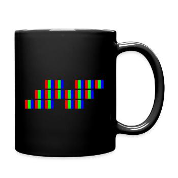 Pixel Art Tilde - Tasse einfarbig - Schwarz - Rechts